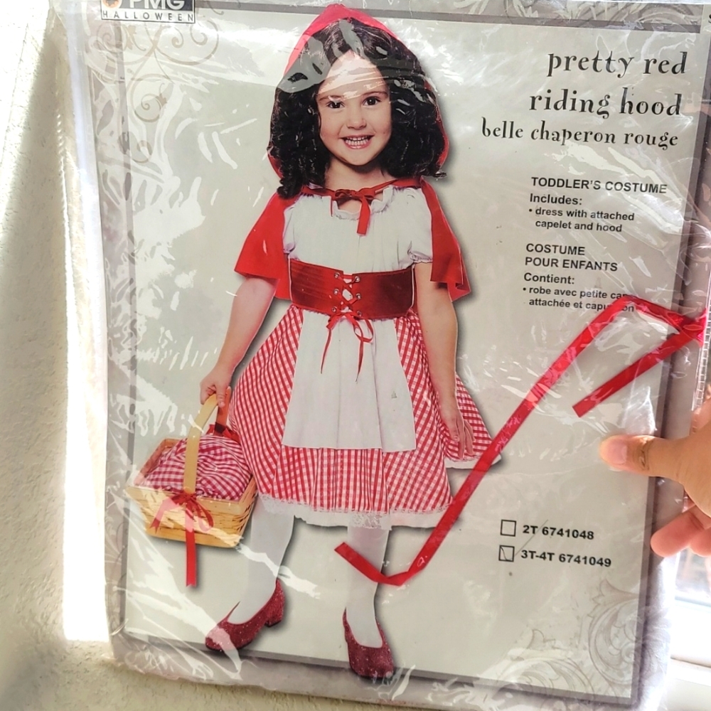Little red riding hood girl toddler costume